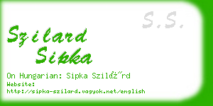 szilard sipka business card